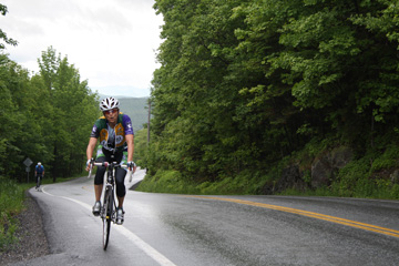 Christine masters the big climb