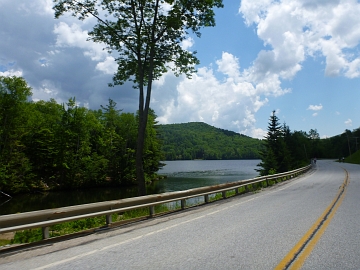 Lake and road