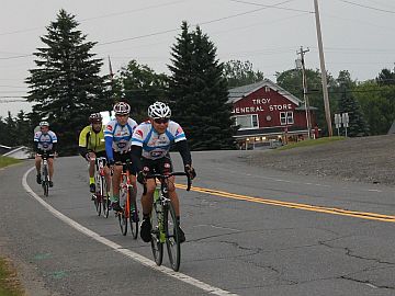 Riders climbing out of North Troy